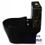 Унитаз-моноблок Emmy EY-9004 безободковый с сиденьем термопласт микролифт, черный/золото